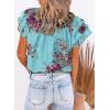 imageDokotoo Womens Casual V Neck Tops Drawstring Short Sleeve T Shirt BlousesB1 Blue