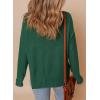 imageDokotoo Womens Casual V Neck Waffle Knit Button Down Long Sleeve Shirts Loose TopsBlackish Green