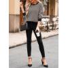 imageDokotoo Womens Crewneck Cute Sweaters 2024 Striped Colorblock Fall Winter Knitted Pullover TopsApricot Stripe