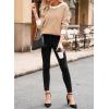 imageDokotoo Womens Crewneck Cute Sweaters 2024 Striped Colorblock Fall Winter Knitted Pullover TopsDesert Gold