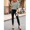 imageDokotoo Womens Crewneck Cute Sweaters 2024 Striped Colorblock Fall Winter Knitted Pullover TopsGreen Stripe