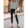 imageDokotoo Womens Crewneck Cute Sweaters 2024 Striped Colorblock Fall Winter Knitted Pullover TopsWhite