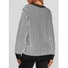 imageDokotoo Womens Crewneck Cute Sweaters 2024 Striped Colorblock Fall Winter Knitted Pullover TopsWhite