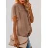 imageDokotoo Womens Crewneck Lace Crochet Pom Pom Flowy Short Sleeve Casual Shirts Blouses TopsA Khaki