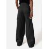imageDokotoo Womens High Waisted Wide Leg Cargo Pants Baggy Casual Trendy Work Pants with 4 PocketsBlack