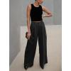 imageDokotoo Womens High Waisted Wide Leg Cargo Pants Baggy Casual Trendy Work Pants with 4 PocketsBlack