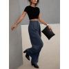 imageDokotoo Womens High Waisted Wide Leg Cargo Pants Baggy Casual Trendy Work Pants with 4 PocketsGray B