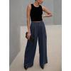 imageDokotoo Womens High Waisted Wide Leg Cargo Pants Baggy Casual Trendy Work Pants with 4 PocketsGray B