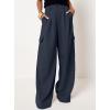 imageDokotoo Womens High Waisted Wide Leg Cargo Pants Baggy Casual Trendy Work Pants with 4 PocketsGray B