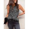imageDokotoo Womens Leopard Print Tank Tops Crewneck Sleeveless Summer Casual TShirts BlousesBlack