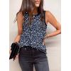 imageDokotoo Womens Leopard Print Tank Tops Crewneck Sleeveless Summer Casual TShirts BlousesBlue