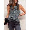 imageDokotoo Womens Leopard Print Tank Tops Crewneck Sleeveless Summer Casual TShirts BlousesGray