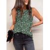 imageDokotoo Womens Leopard Print Tank Tops Crewneck Sleeveless Summer Casual TShirts BlousesGreen