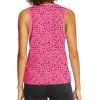 imageDokotoo Womens Leopard Print Tank Tops Crewneck Sleeveless Summer Casual TShirts BlousesPink