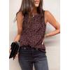 imageDokotoo Womens Leopard Print Tank Tops Crewneck Sleeveless Summer Casual TShirts BlousesRed