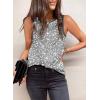 imageDokotoo Womens Leopard Print Tank Tops Crewneck Sleeveless Summer Casual TShirts BlousesW Gray