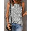 imageDokotoo Womens Leopard Print Tank Tops Crewneck Sleeveless Summer Casual TShirts BlousesW Gray