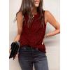 imageDokotoo Womens Leopard Print Tank Tops Crewneck Sleeveless Summer Casual TShirts BlousesW Red