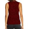 imageDokotoo Womens Leopard Print Tank Tops Crewneck Sleeveless Summer Casual TShirts BlousesW Red