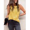imageDokotoo Womens Leopard Print Tank Tops Crewneck Sleeveless Summer Casual TShirts BlousesW Yellow