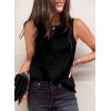 imageDokotoo Womens Leopard Print Tank Tops Crewneck Sleeveless Summer Casual TShirts BlousesX Black