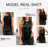imageDokotoo Womens Leopard Print Tank Tops Crewneck Sleeveless Summer Casual TShirts BlousesX Black