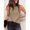 imageDokotoo Womens Leopard Print Tank Tops Crewneck Sleeveless Summer Casual TShirts BlousesX Khaki