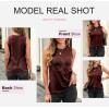 imageDokotoo Womens Leopard Print Tank Tops Crewneck Sleeveless Summer Casual TShirts BlousesX Red