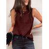 imageDokotoo Womens Leopard Print Tank Tops Crewneck Sleeveless Summer Casual TShirts BlousesX Red