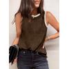 imageDokotoo Womens Leopard Print Tank Tops Crewneck Sleeveless Summer Casual TShirts BlousesZ Brown