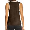 imageDokotoo Womens Leopard Print Tank Tops Crewneck Sleeveless Summer Casual TShirts BlousesZ Brown