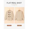imageDokotoo Womens Long Sleeve Jackets Fashion Faux Shearling Oversized Color Block Button Sherpa Jacket CoatsApricot