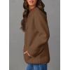 imageDokotoo Womens Long Sleeve Jackets Fashion Faux Shearling Oversized Color Block Button Sherpa Jacket CoatsBrown