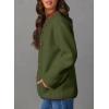 imageDokotoo Womens Long Sleeve Jackets Fashion Faux Shearling Oversized Color Block Button Sherpa Jacket CoatsGreen