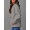 imageDokotoo Womens Long Sleeve Jackets Fashion Faux Shearling Oversized Color Block Button Sherpa Jacket CoatsGrey