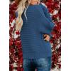 imageDokotoo Womens Open Front Long Sleeve Chunky Knit Cardigan Sweaters Loose Outwear CoatC Blue