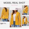 imageDokotoo Womens Open Front Long Sleeve Chunky Knit Cardigan Sweaters Loose Outwear CoatC Yellow