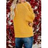 imageDokotoo Womens Open Front Long Sleeve Chunky Knit Cardigan Sweaters Loose Outwear CoatC Yellow