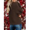 imageDokotoo Womens Open Front Long Sleeve Chunky Knit Cardigan Sweaters Loose Outwear CoatC1 Brown