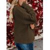 imageDokotoo Womens Open Front Long Sleeve Chunky Knit Cardigan Sweaters Loose Outwear CoatC1 Brown