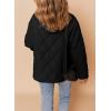 imageDokotoo Womens Quilted Lightweight Jackets Button Down Puffer Jacket Coats Padded Outwear with PocketsBlack
