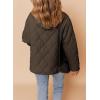 imageDokotoo Womens Quilted Lightweight Jackets Button Down Puffer Jacket Coats Padded Outwear with PocketsBrown
