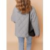 imageDokotoo Womens Quilted Lightweight Jackets Button Down Puffer Jacket Coats Padded Outwear with PocketsGray