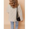 imageDokotoo Womens Quilted Lightweight Jackets Button Down Puffer Jacket Coats Padded Outwear with PocketsKhaki