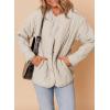 imageDokotoo Womens Quilted Lightweight Jackets Button Down Puffer Jacket Coats Padded Outwear with PocketsKhaki
