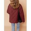 imageDokotoo Womens Quilted Lightweight Jackets Button Down Puffer Jacket Coats Padded Outwear with PocketsRed