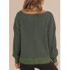 imageDokotoo Womens Spring Outfits V Neck Waffle Knit Tops Cropped Sweaters Long Sleeve Pullover Crop TopMoss Green
