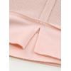 imageDokotoo Womens Spring Outfits V Neck Waffle Knit Tops Cropped Sweaters Long Sleeve Pullover Crop TopPink