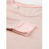imageDokotoo Womens Spring Outfits V Neck Waffle Knit Tops Cropped Sweaters Long Sleeve Pullover Crop TopPink