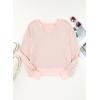 imageDokotoo Womens Spring Outfits V Neck Waffle Knit Tops Cropped Sweaters Long Sleeve Pullover Crop TopPink